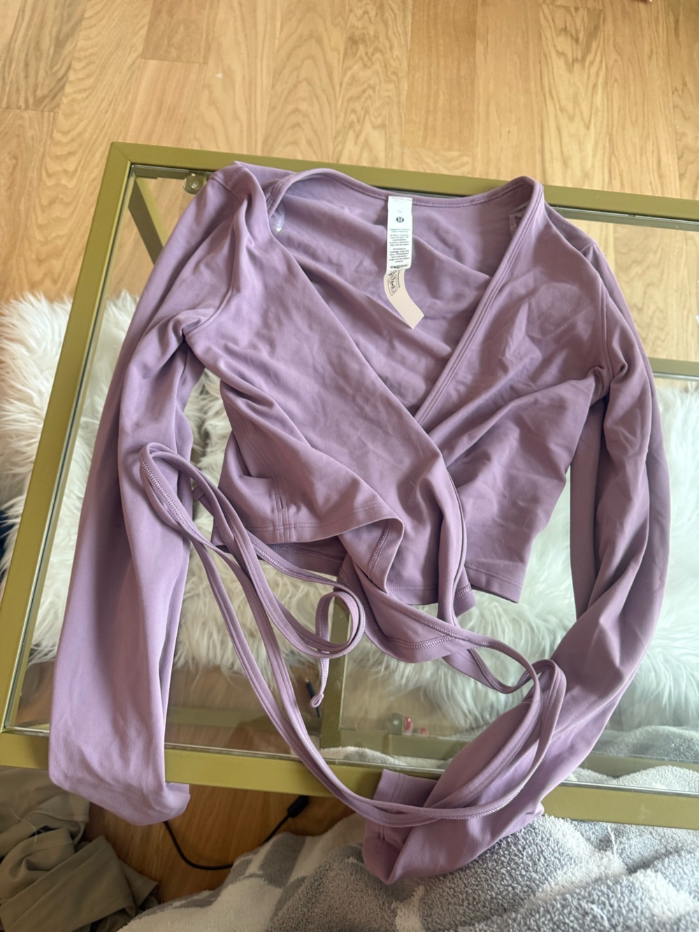 Lululemon align Wrap-Front Long Sleeve Top in Lilac